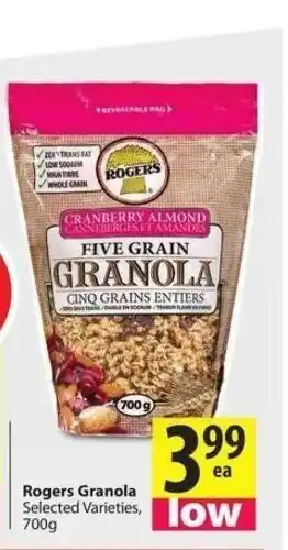 Save on Foods Rogers Granola offer