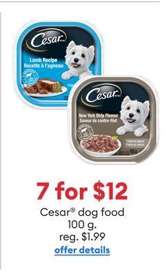 Petsmart Cesar® dog food offer