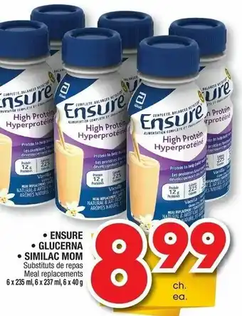 Jean Coutu Ensure, Glucerna, Similac Mom offer