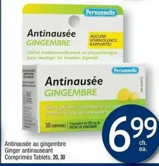 Jean Coutu Antinausée Au Gingembre Ginger Antinauseant offer