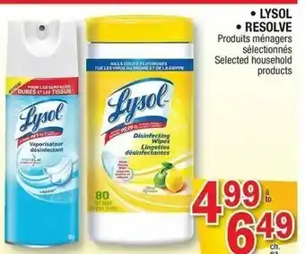 Jean Coutu Lysol, Resolve offer