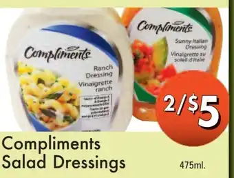Westfort Foods Compliments Salad Dressings offer
