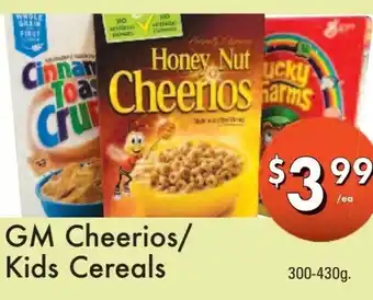 Westfort Foods GM Cheerios/ Kids Cereals offer