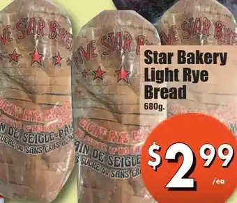 Westfort Foods Star Bakery Light Rye Bread offer