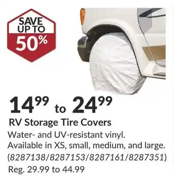 Princess Auto Rv storage tire covers offer