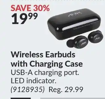 Princess Auto Wireless earbuds with charging case offer