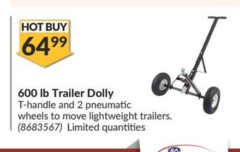 Princess Auto 600 lb trailer dolly offer