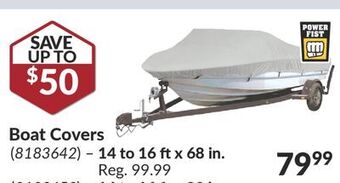 Princess Auto Boat covers offer
