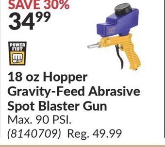 Princess Auto 18 oz hopper gravity-feed abrasive spot blaster gun offer
