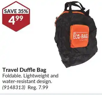 Princess Auto Travel duffle bag offer