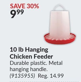Princess Auto 10 lb hanging chicken feeder offer
