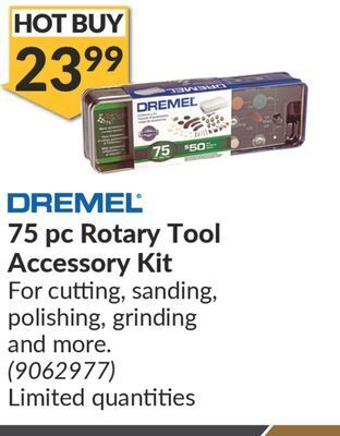 Princess Auto 75 pc rotary tool accessory kit offer