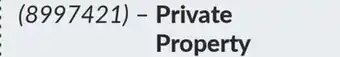 Princess Auto Private property signs offer