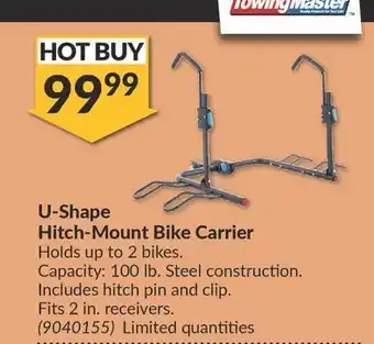 Princess Auto U-shape hitch-mount bike carrier offer