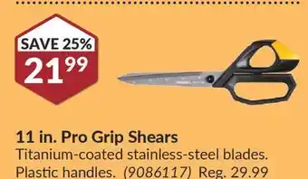 Princess Auto 11 in. pro grip shears offer