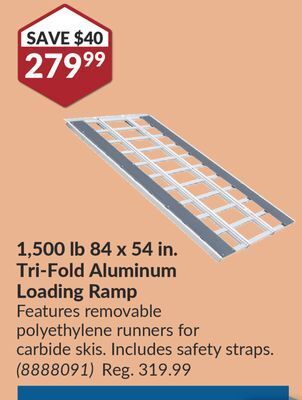 Princess Auto 1 500 84 x 54 in. tri-fold aluminum loading ramp offer