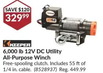 Princess Auto 12v dc utility all-purpose winch offer