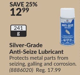 Princess Auto Silver-grade anti-seize lubricant offer