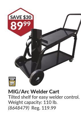 Princess Auto Mig/arc welder cart offer