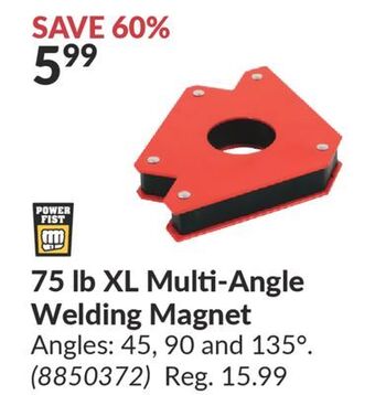Princess Auto 75 lb xl multi-angle welding offer