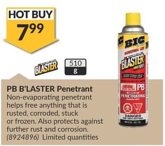 Princess Auto Pb b'laster penetrant offer