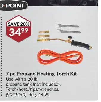 Princess Auto Pro point 7 pc propane heating torch kit offer