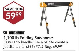 Princess Auto 1, 100 lb folding sawhorse offer