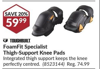 Princess Auto Foamfit specialist thigh-support knee pads offer