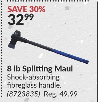 Princess Auto 8 lb splitting maul offer