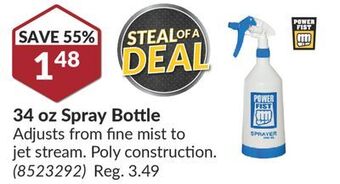 Princess Auto 34 oz spray bottle offer
