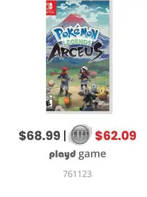 GameStop Pokémon legends arceus by nintendo switch offer