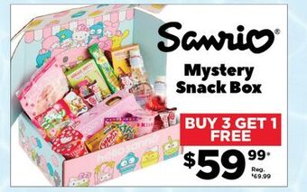 Showcase Sanrio mystery snack box offer