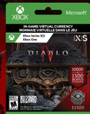 GameStop Xbox diablo iv 11500 platinum currency offer