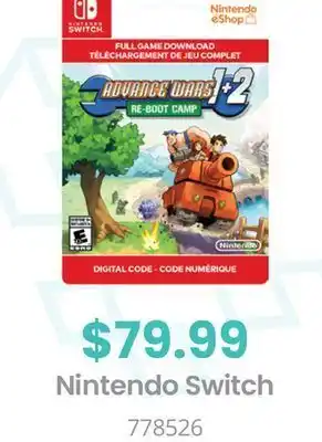 GameStop Nintendo switch advance wars 1+2: re-boot camp offer