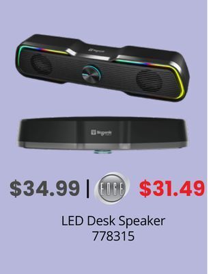 GameStop Biogenik led desk speaker offer