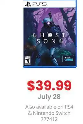 GameStop Ps5 ghost song offer
