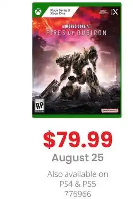 GameStop Xbox series x armored core vi fires of rubicon by bandai namco offer