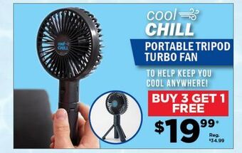 Showcase Cool chill portable tripod turbo fan offer