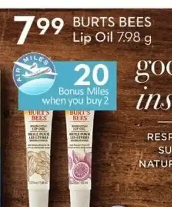 Sobeys Burts Bees Lip Oil offer