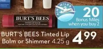 Sobeys Burt's Bees Tinted Lip Balm or Shimmer offer
