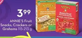 Sobeys Annie's Fruit Snacks, Crackers or Grahams offer