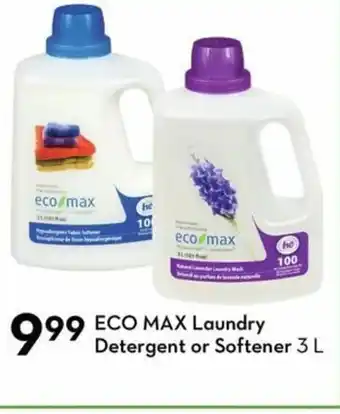 Sobeys Eco Max Laundry Detergent or Softener offer