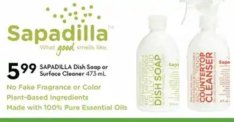 Sobeys Sapadilla Dish Soap or Surface Cleaner offer