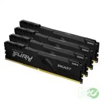 Fury beast 128gb ddr4 3600mhz cl18 quad channel kit (4 x 32gb), black