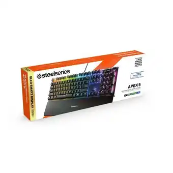 EB Games Steelseries apex 5 hybrid mechanical gaming keyboard – per-key rgb illumination – aircraft grade aluminum alloy frame – oled offer