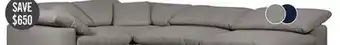 The Brick Eclipse 4-piece linen-look fabric modular sectional - slate offer