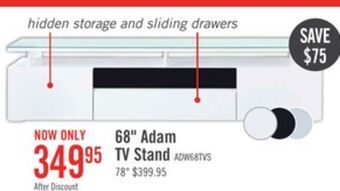 The Brick Adam 68 tv stand - white offer