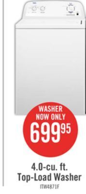 The Brick Inglis 4.0 cu. ft. top-load washer itw4871fw offer