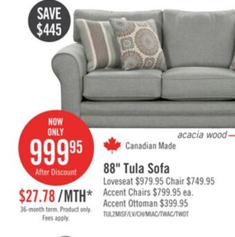The Brick Tula fabric sofa - mist offer