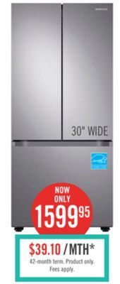 The Brick Samsung 22.1 cu. ft. french-door refrigerator - rf22a4111sr/aa offer